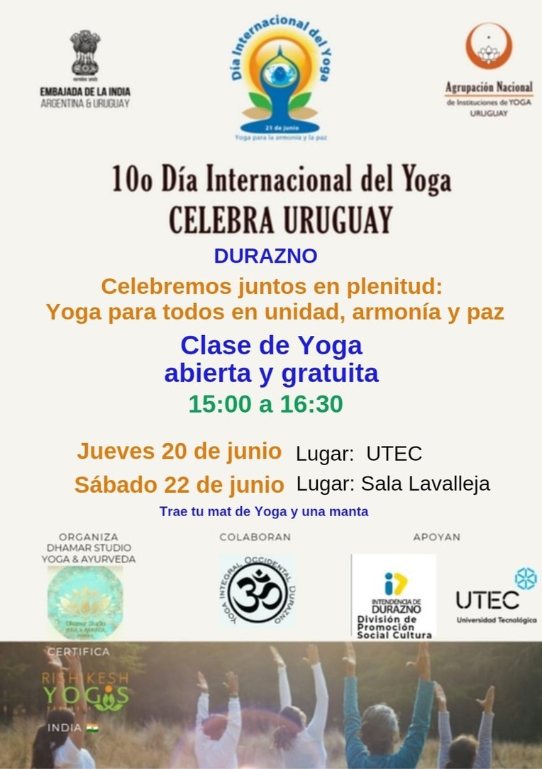 texto de descripción de actividad en Durazno Celebra Uruguay sábado 22 de Junio 2024